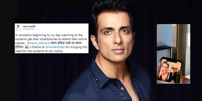 Sonu Sood become Santa and gifts Smartphones to poor students of Haryana village for Online Education